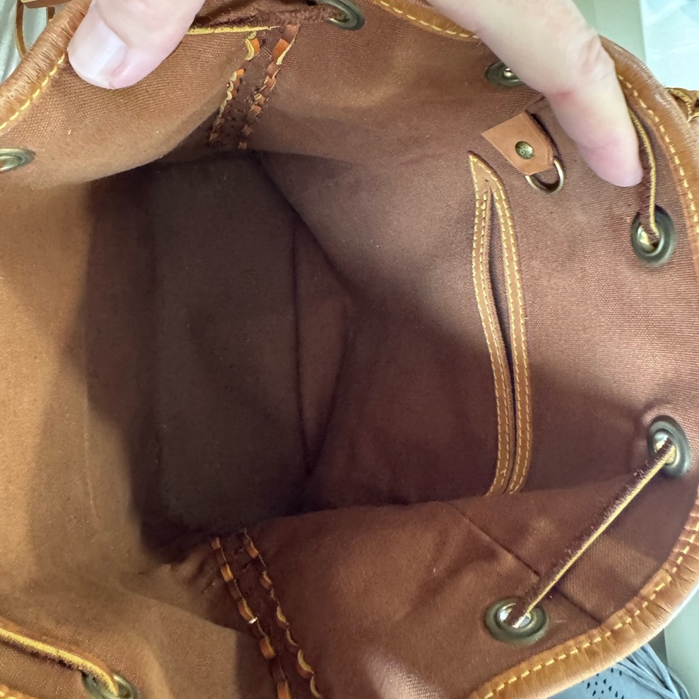 Louis Vuitton Brown and Tan backpack with Fringe by Vintage Boho Bags - Picture 7 of 12